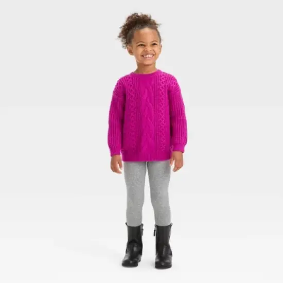 Toddler Girls' Cable Pullover Sweater - Cat & Jack&trade; image {2}