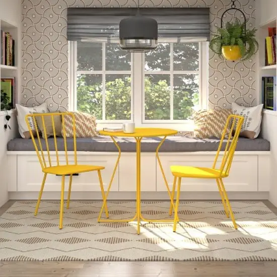 Heidi 3pc Indoor/Outdoor Patio Bistro Set - Novogratz image {10}