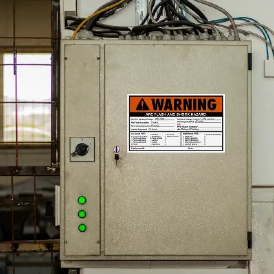 Avery Arc Flash/Shock Warning Labels, Waterproof, UV Resistant, Preprinted, Handwrite-Only, 4.75" x 7.75", 100 Warning Decal Labels image {2}