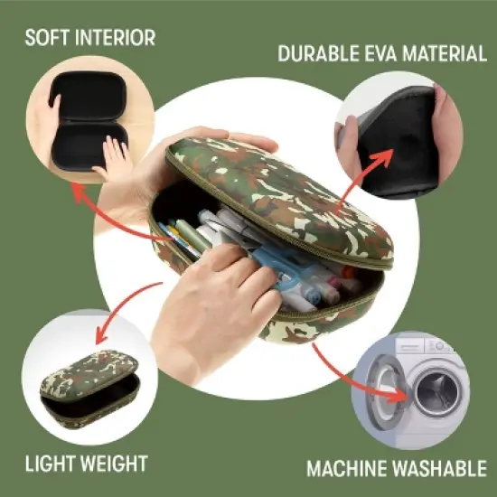 ZIPIT Camo Pencil Case, Pencil Box for Boys image {2}