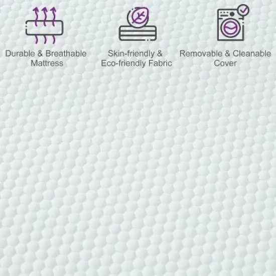 Wuleitex 10 inches No-Noise Medium  Memory Foam Mattress Infused Gel image {4}