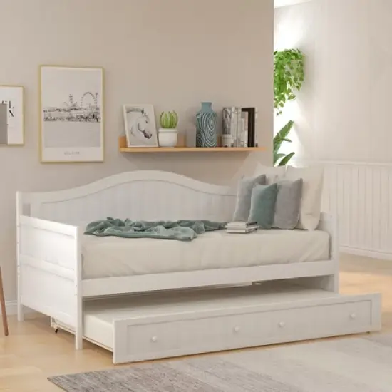 Twin Wooden Daybed with Trundle Bed-ModernLuxe image {10}