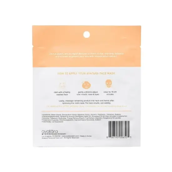 Avatara Peach Beach Brightening Mask - 0.71 fl oz image {1}