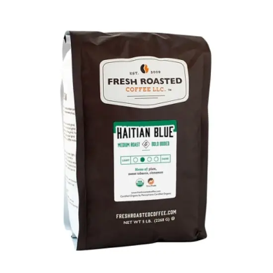 Fresh Roasted Coffee, Organic Haitian Blue, Ground Coffee image {6}