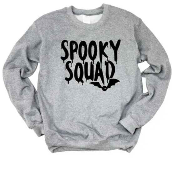 Simply Sage Market Women's Graphic Sweatshirt Spooky Squad Bat image {3}