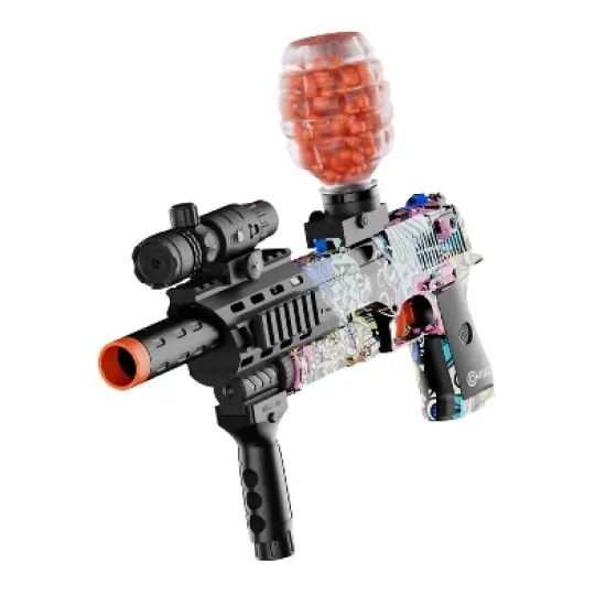 Contixo GB1 Gel Ball Blaster with Eco-Friendly & Auto Modes, Laser Guide and Transformable, 50ft+ Range with 30000 Water Gel Beads, Goggles image {4}