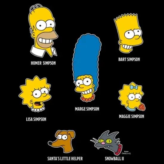 Men's The Simpsons Family Faces T-Shirt image {1}