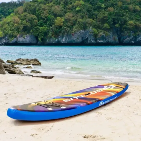 Costway 10'5''/11' Inflatable Stand Up Paddle Board SUP Surfboard with Aluminum Paddle image {9}