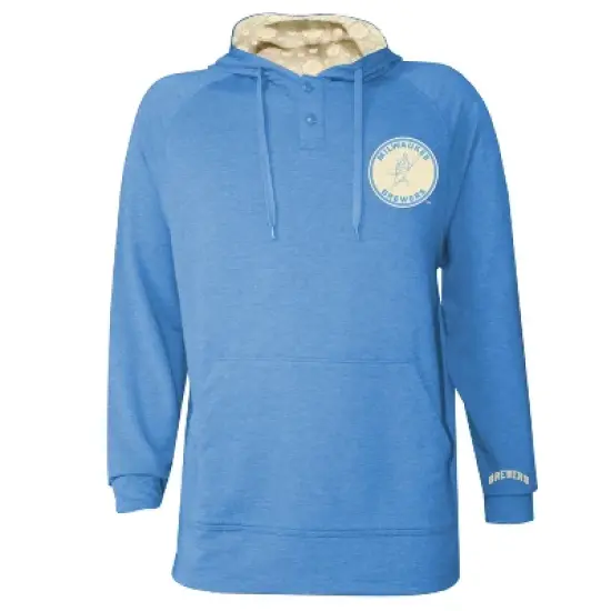 MLB Milwaukee Brewers Men's Hooded Raglan Henley Jersey image {1}