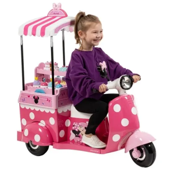 Huffy Disney Minnie Mouse Bakery Cart Battery Ride-On - 6V - Age 3+ - Pink image {15}