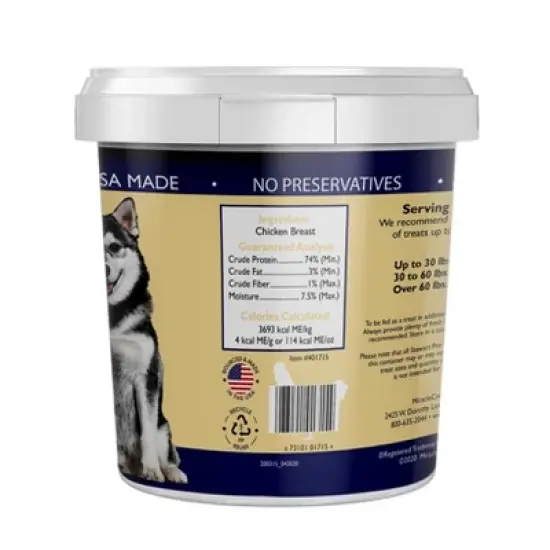 Stewart Freeze-Dried Chicken Breast Dog Treat - 11.5oz Tub image {3}
