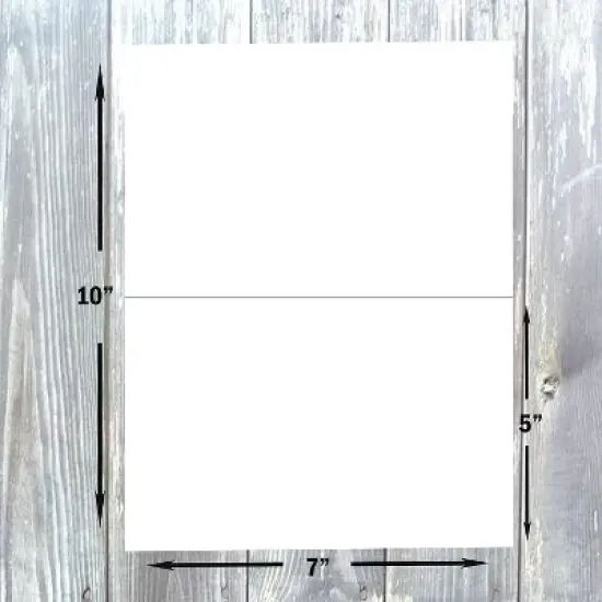 Hamilco Card Stock Folded Blank Cards with Self Seal Envelopes 5x7 - Scored White Cardstock Paper 80lb Cover - 100 Pack image {2}