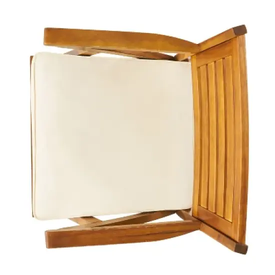 FIONECA 7-Piece Outdoor Teak Wood Dining Set with Cushioned Chairs &uml;C Durable Patio Furniture for Garden, Backyard, and Porch image {7}