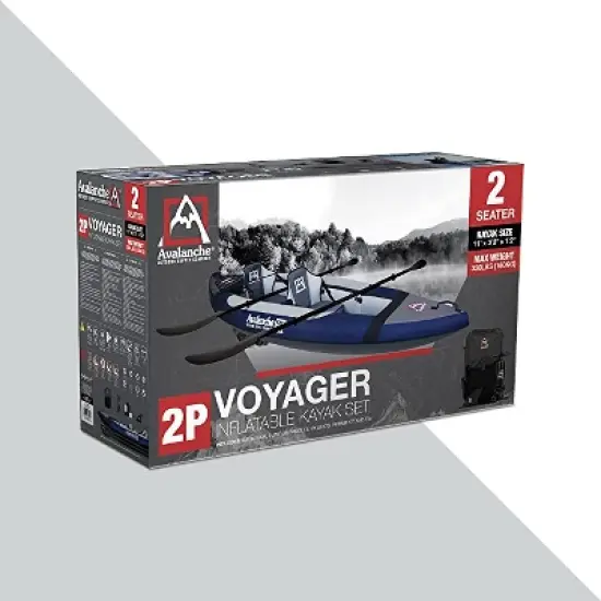 Avalanche Voyager 2P Inflatable Kayak Set - Blue image {4}