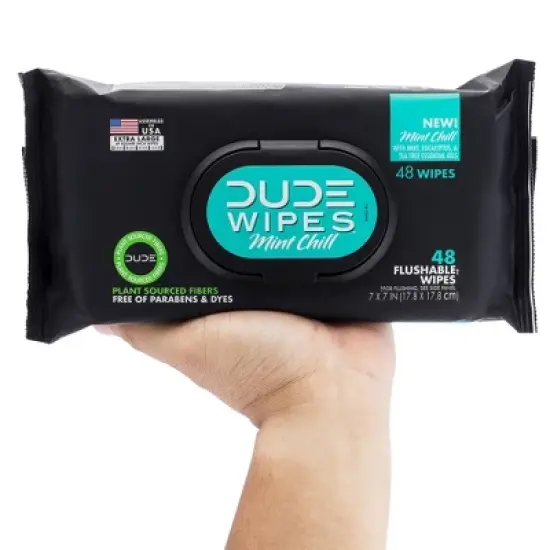 Dude Wipes Mint Chill Flushable Personal Wipes - 48ct image {4}