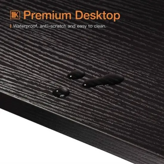 ODK 55 Inch Rectangular Modern Bar Height Narrow Pub, Kitchen, and Dining Table with Metal Legs, Easy to Clean Top, and Fast Assembly, Black image {1}