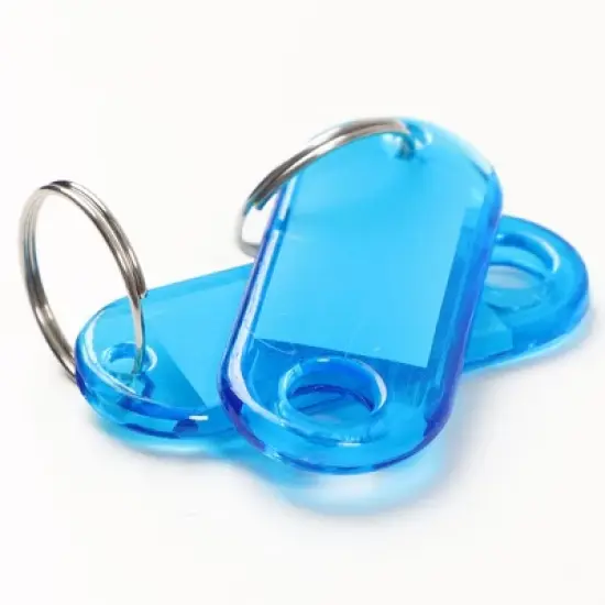 Unique Bargains Tough Plastic Label Window Double Sided Key Tags Blue Green Red Clear Yellow 50 Pcs image {6}