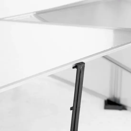 Outsunny Aluminum Cold Frame Greenhouse, Portable Mini Greenhouse with Independent Opening Tops for Flowers, Vegetables, Herbs, 47" x 39" x 16" image {4}