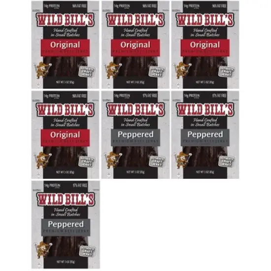 Wild Bill's 20-Piece Sampler Gift Tool Bag - Beef Jerky, Steak Strips, Pork Belly & More image {3}