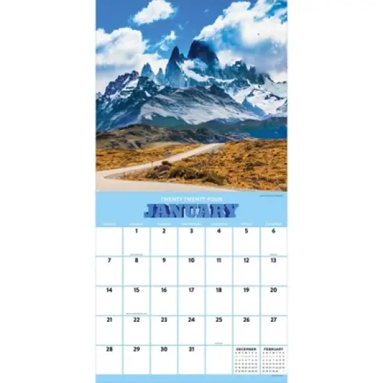TF Publishing 2024 Wall Calendar 12"x12" Mountains image {1}