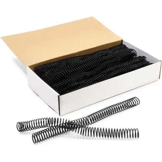 Juvale 50 Pack Black Spiral Binding Coils, Plastic Spines for 160 Sheets, 12 in, 20mm, 4:1 Pitch image {5}