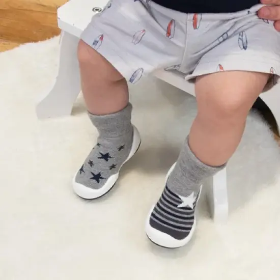 Komuello Toddler Boy First Walk Sock Shoes Stars & Stripes image {5}