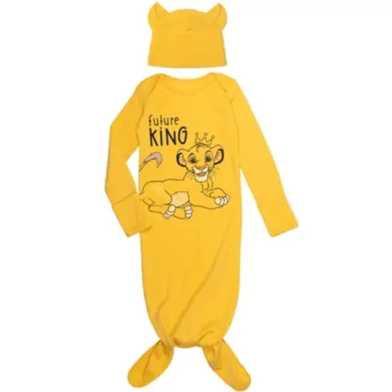 Disney Lion King Simba  Sleeper Gown and Hat  Newborn to Infant image {8}