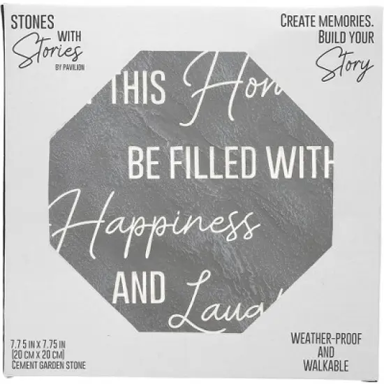 Pavilion Gift Company - Happiness & Laughter - 7.75" x 7.75" Garden Stone - Stepping Stones and Pathways image {6}
