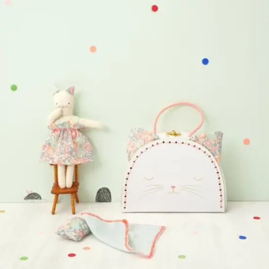 Meri Meri Floral Kitty Mini Suitcase Doll (Pack of 1) image {6}