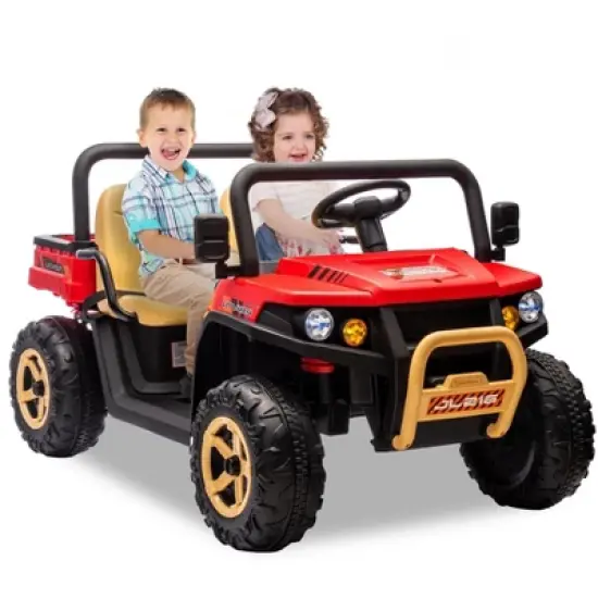 24v Ride On Dump Truck, 2 Seater Electric Ride On Car Toy for Kids, Battery Powered UTV image {11}