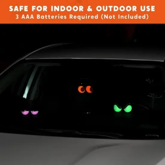 Joyfy 3 Packs Halloween Outdoor Decorations Flashing Peeping Eyes Lights with Timer for Halloween Party Outdoor Indoor Yard Lawn Garden Decoration image {2}