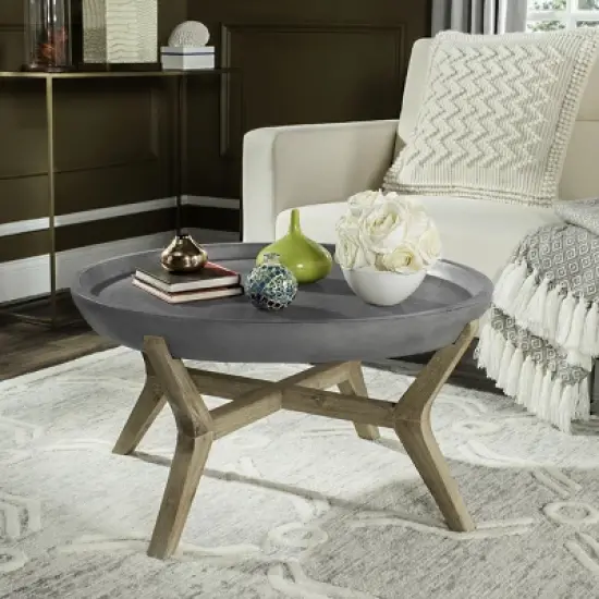 Wynn Coffee Table - Indoor/Outdoor - VNN1013 - Dark Grey - Safavieh image {1}