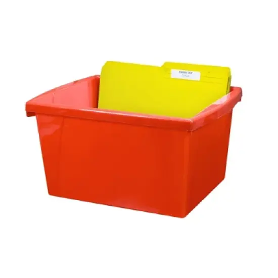 Storex 4 Gallon Storage Bin, Red image {3}