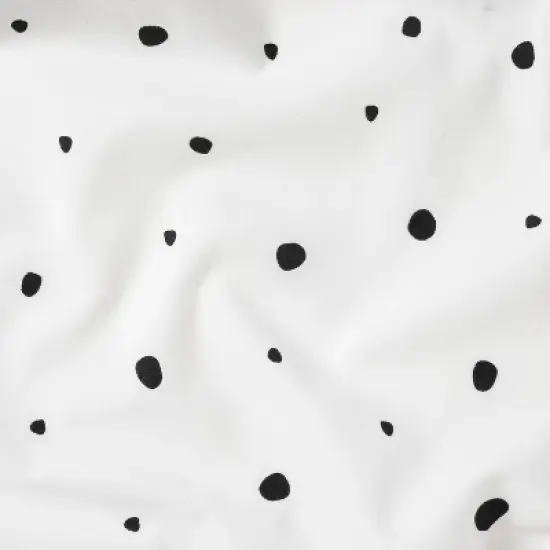 Fitted Crib Sheet Scatter Dot - Cloud Island&trade; - Black/Cream image {3}