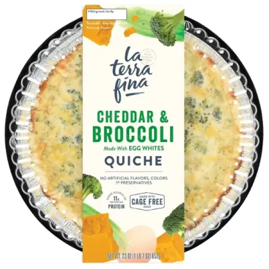 La Terra Fina Cheddar and Broccoli Quiche - 23oz image {6}