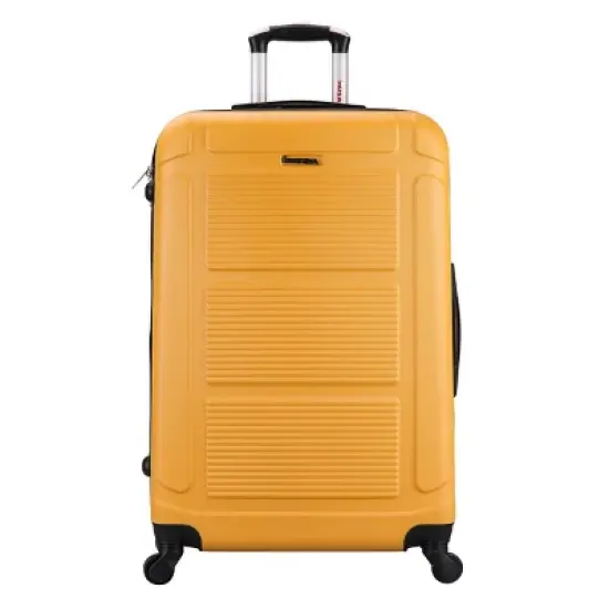 InUSA Pilot Lightweight Hardside Large Checked Spinner Suitcase image {1}