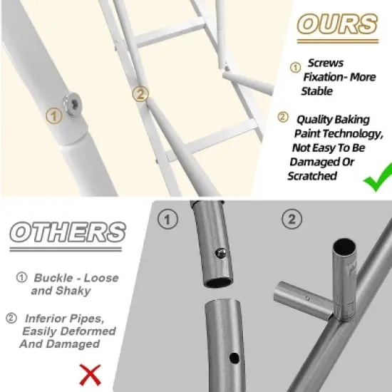 Artloge Large Heavy Duty Heart Shape Wedding Arch White Dual Layers Metal Support Flower Balloon Backdrop Stand Decor for Ceremony, Proposal image {3}