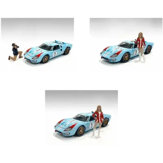 "Race Day 2" 6 piece Figurine Set for 1/24 Scale Models by American Diorama image {2}