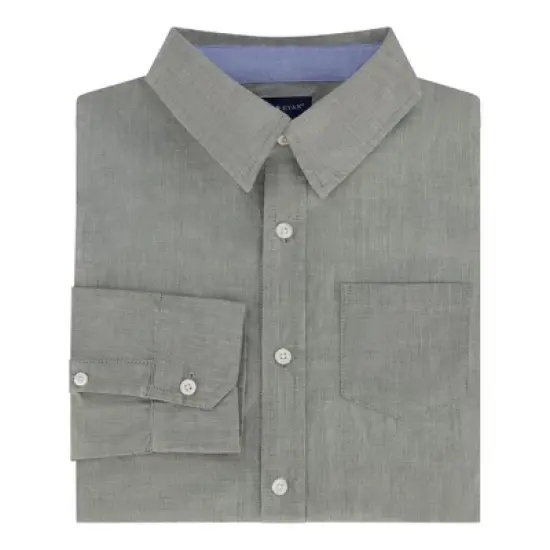 Andy & Evan Kids Grey Chambray Button Down Shirt, Size 7Y image {3}