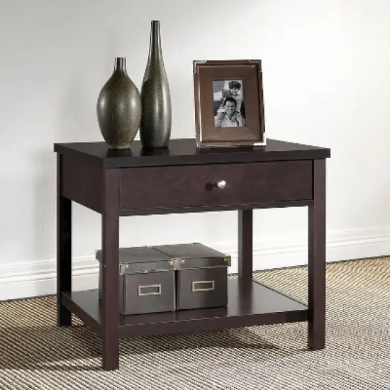 Nashua Modern Side Table Brown - Baxton Studio image {1}