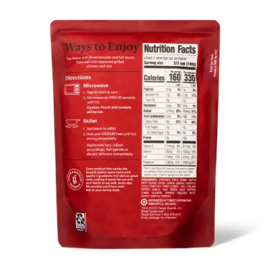 Cumin & Chipotle Pinto Beans Microwavable Pouch - 10oz - Good & Gather&trade; image {2}