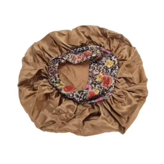 Unique Bargains Women Flowered Shower Cap Black 1 Pc image {7}