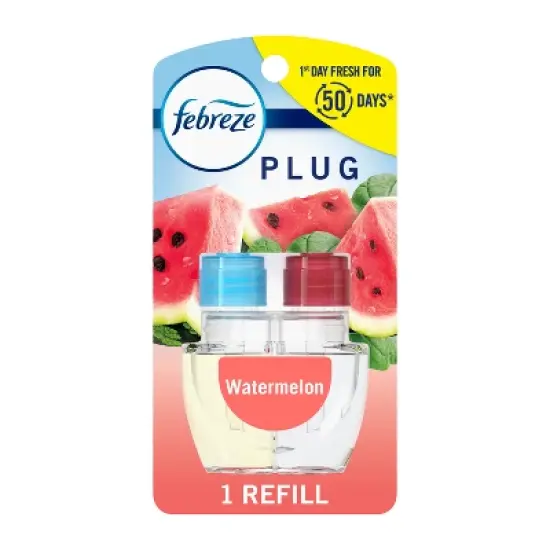 Febreze Plug Triple Refill Air Freshener Sweet Watermelon Vine - 3ct image {10}