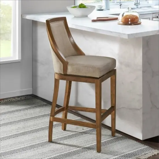 Ellie Bar Height Stool with Back - Alaterre Furniture image {1}