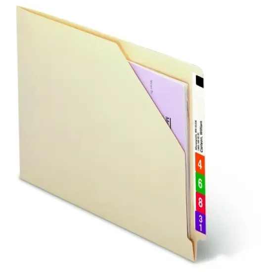 Smead End Tab File Jacket, Shelf-Master  Reinforced Straight-Cut Tab, Letter Size, Manila, 100 per Box (75700) image {2}