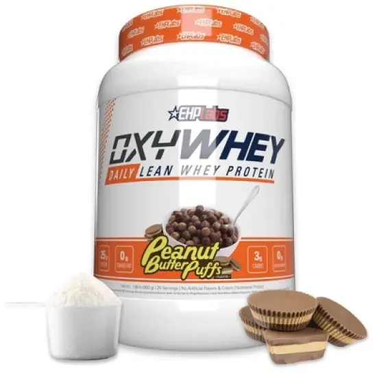 EHPlabs OxyWhey Whey Protein Isolate Powder - 25g of Sugar Free Whey Protein Powder, Meal Replacement Shake - 25 Serves (Peanut Butter) image {9}