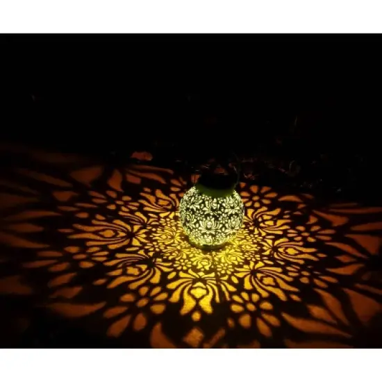 2pk Round Decorative Outdoor Lanterns Green - Techko Maid image {5}