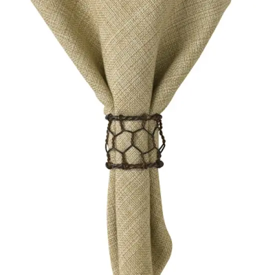 Park Designs Chicken Wire Napkin Ring Set of 4 image {3}