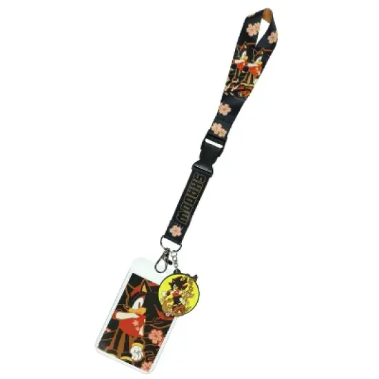 Sonic The Hedgehog Shadow Wristlet Lanyard with Clear ID Holder Keychain Multicolored image {5}