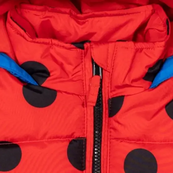 Miraculous Ladybug Girls Zip Up Winter Coat Puffer Jacket Little Kid to Big Kid image {5}